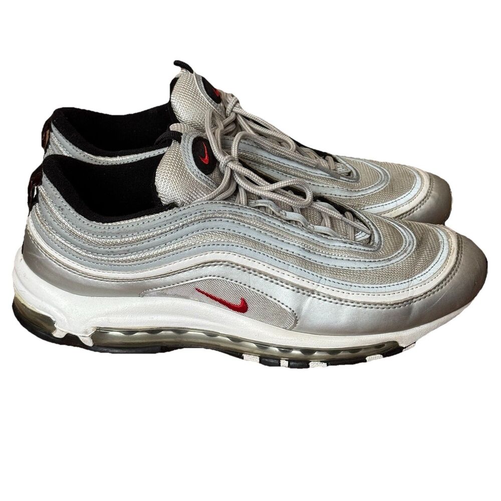 Nike Air Max 97 Silver Bullet Reflective Running Shoes Mens Size 10 312641-069